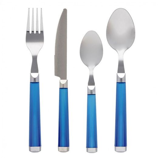 SET 24 CUBIERTOS M/AZUL STYLO QD