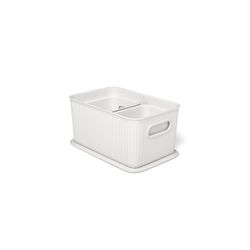 SET 3 CESTAS 5L +2X1,5L + TAPA BAOBAB /BLANCO PERGAMON