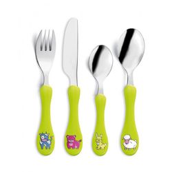 SET 4 CUBIERTOS VERDE ENFANT AMEFA