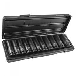 SET DE 11 VASOS DE IMPACTO 12 CANTOS 1/2" LARGOS