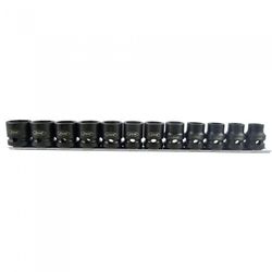 SET DE 12 VASOS DE IMPACTO DE 1/2" HEX. PERFIL BAJO