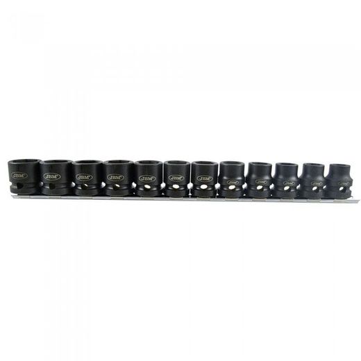 SET DE 12 VASOS DE IMPACTO DE 1/2" HEX. PERFIL BAJO