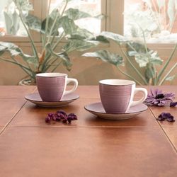 SET DE 2 TAZAS CON PLATILLO 22CL VITA MORNING PEONI QD