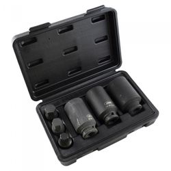 SET DE 3 VASOS Y 3 PUNTAS DE IMPACTO DE 1/2" HEXAGONAL