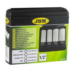 SET DE 4 VASOS DE IMPACTO PARA LLANTAS DE ALEACION - 1/2"