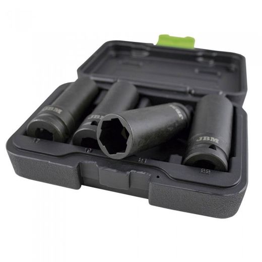 SET DE 4 VASOS DE IMPACTO PARA TORNILLOS DE SEGURIDAD
