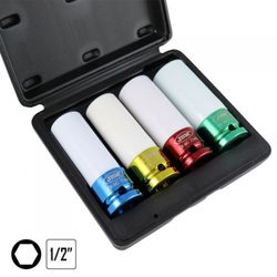 SET DE 4 VASOS IMPACTO DE 1/2" ESPECIAL EXTRACCION RUEDAS