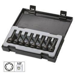 SET DE 8 PUNTAS DE IMPACTO TORX DE 1/2"