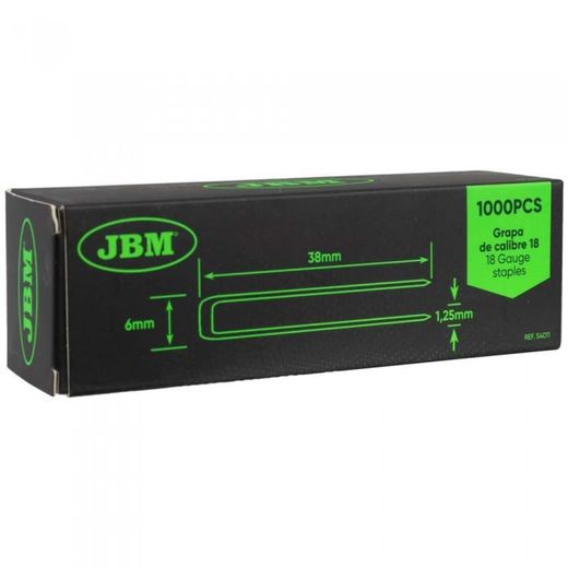 SET DE GRAPAS 38X6MM DE CALIBRE 18 (1000PCS)