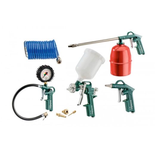 SET DE NEUMATICA LPZ 7 SET CONTENIDO: PISTOLA DE AIRE COMPRIMIDO, INFLADOR