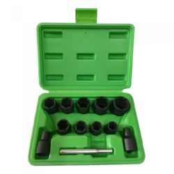 SET DE VASOS TWIST DE 3/8" PARA EXTRACCION DE TUERCAS / TORNILLOS DE SEGURIDAD 6-19MM