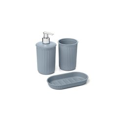 SET VASO+DOSIFICADOR+JABONERA BAOBAB /BLUE MIST