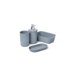 SET VASO+DOSIFICADOR+JABON+ORGANIZ. 0,7L BAOBAB /BLUE MIST