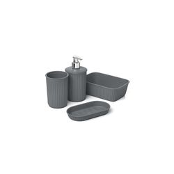 SET VASO+DOSIFICADOR+JABON+ORGANIZ. 0,7L BAOBAB /GRIS ANTRACITA