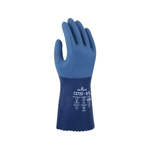SHOWA GUANTE POLIESTER/NYLON REVESTIMIENTO NITRILO T-L