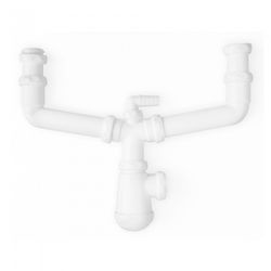 SIFON DOBLE FREGADERO EXT-C/RACORD 1 1/2