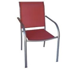 SILLA ACERO/TEXTILENE. TERRACOTA
