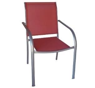 SILLA ACERO/TEXTILENE. TERRACOTA