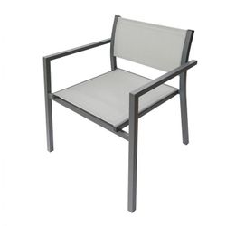 SILLA C/BRAZOS ACERO/TEXTIL. ANTRACITA