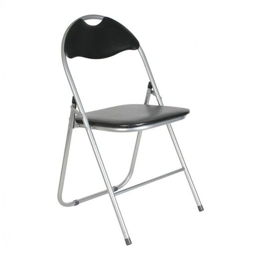 SILLA METALICA PLEGABLE METAL/NEGRO