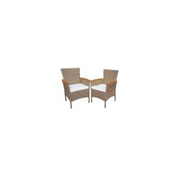SILLÓN RATÁN/ACERO/MADERA. 2 UDS