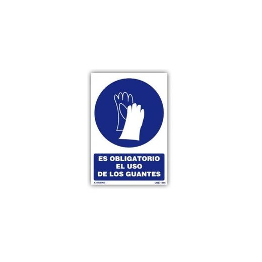 SOR-1030 PVC ADHESIVO 125*170 MM USO OBLIGATORIO DEGUANTES