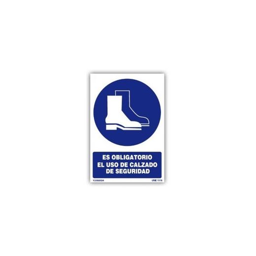 SOR-1055 PVC ADHESIVO 125*170 MM USO OBLIGATORIO DECALZADO DE SEGURIDAD