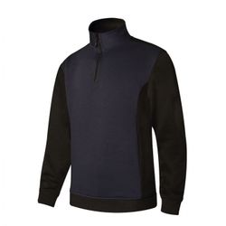 SUDADERA BICOLOR CREMALLERA AZUL NAVY/NEGRO T-M