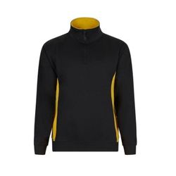 SUDADERA BICOLOR CREMALLERA NEGRO/AMARILLO T-L