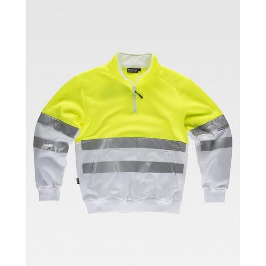 SUDADERA REF.C9035 AMARILLO A.V.+BLANCO T-S