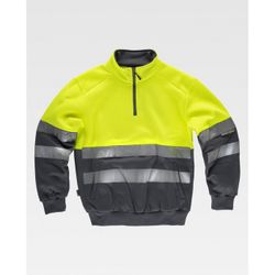 SUDADERA REF.C9035 AMARILLO A.V.+GRIS T-M