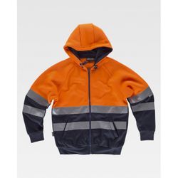 SUDADERA REF.C9036 NARANJA A.V.+MARINO T-S