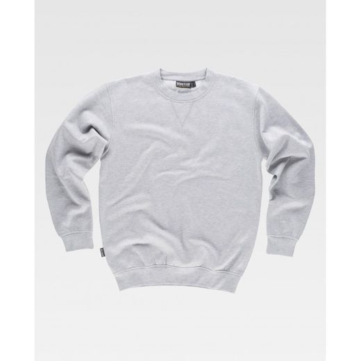 SUDADERA REF.S5505 GRIS JASPEADO T-3XL