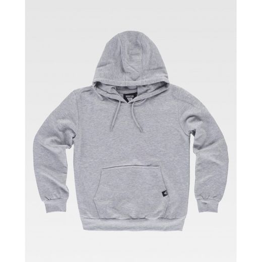 SUDADERA REF.S5506 GRIS JASPEADO T-3XL