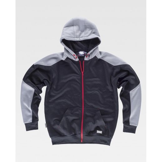 SUDADERA REF.S5530 NEGRO+GRIS CLARO T-XL
