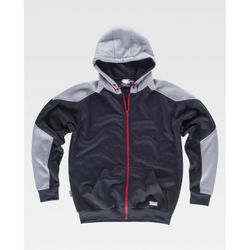 SUDADERA REF.S5530 NEGRO+GRIS CLARO T-XXL