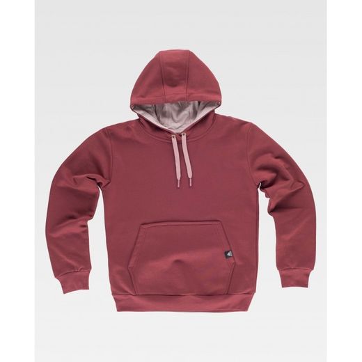 SUDADERA REF.S5570 GRANATE+ROSA CLARO T-XXL