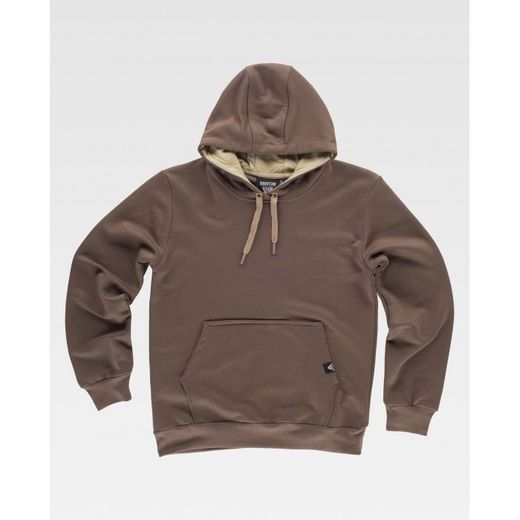 SUDADERA REF.S5570 MARRON+BEIGE T-L