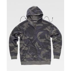 SUDADERA REF.S8505 CAMUFLAGE GRIS+NEGRO T-XL