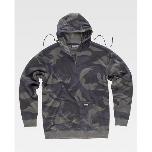SUDADERA REF.S8505 CAMUFLAGE GRIS+NEGRO T-XL