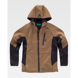 SUDADERA REF.WF2605 BEIGE+NEGRO T-L