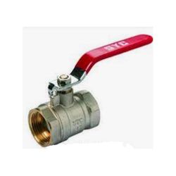 SY55R - VALVULA LATON ESFERA MANETA ROJA H/H PN25 3/4"