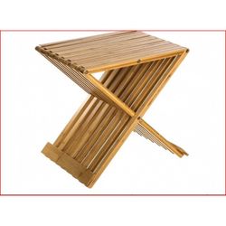 TABURETE PLEGABLE 40X32X45CM. BAMBU