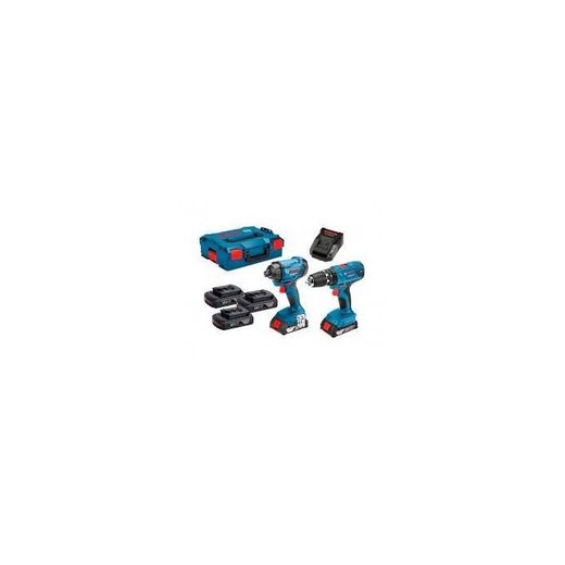 TALADRO A BATERIA GSB 18V-21+GDR 18V-160+2X2,0AH+L-BOXX