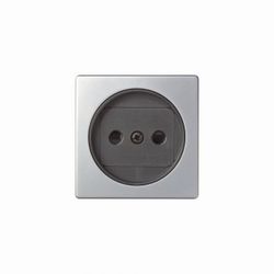 TAPA BASE ENCHUFE 2P ALUMINIO