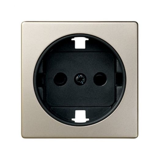 TAPA BASE ENCHUFE 2P+TT CAVA/GRAFITO