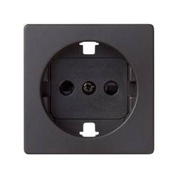 TAPA BASE ENCHUFE 2P+TT GRAFITO