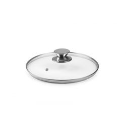 TAPA DE CRISTAL POMO INOX 32 CM