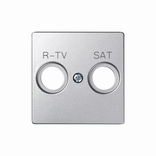 TAPA TOMA R-TV+SAT ALUMINIO FRIO