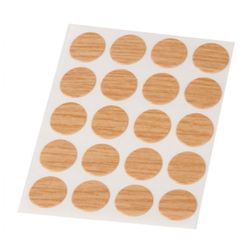 TAPA TORNILLOS ADHESIVO. 20 UD.ROBLE.